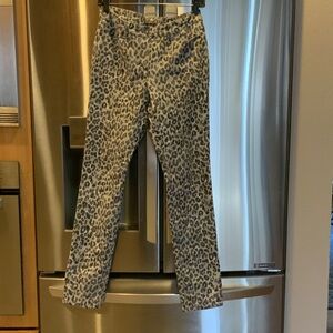 J. McLaughlin Gray Leopard Skinny Jeans
